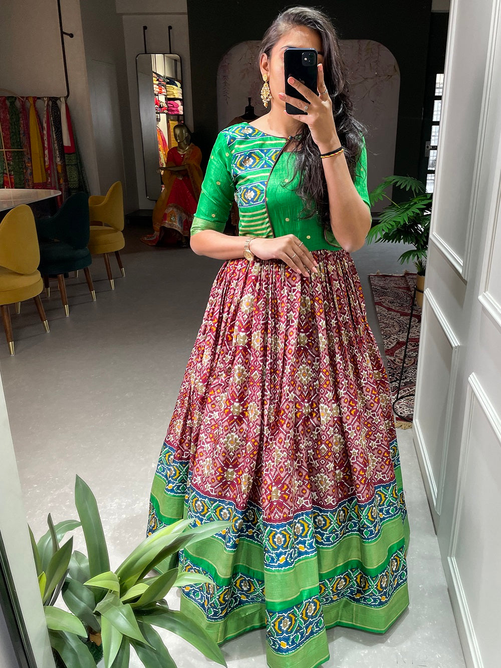 Ikkat new arrivals long frocks