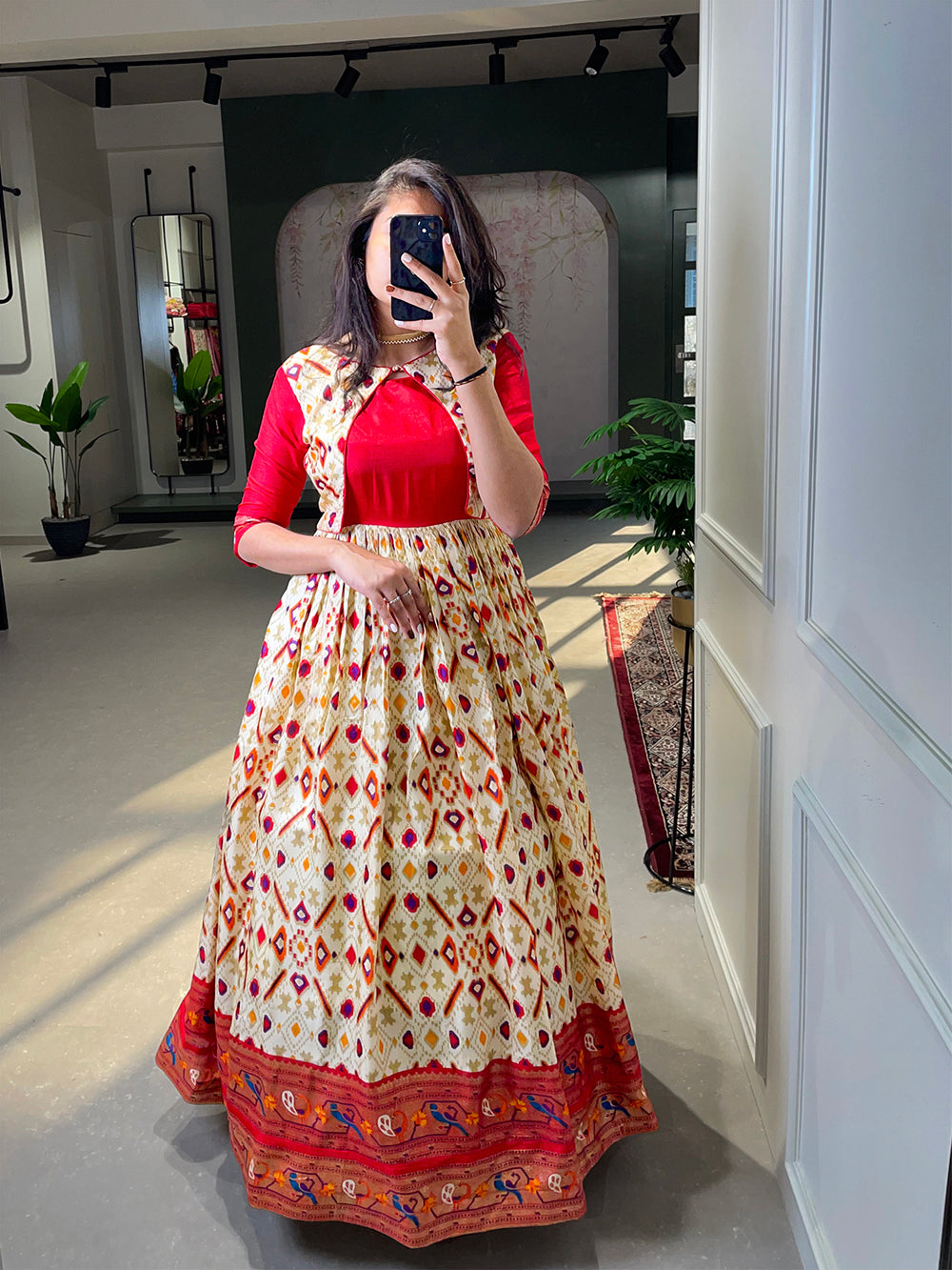Paithani long dress hot sale