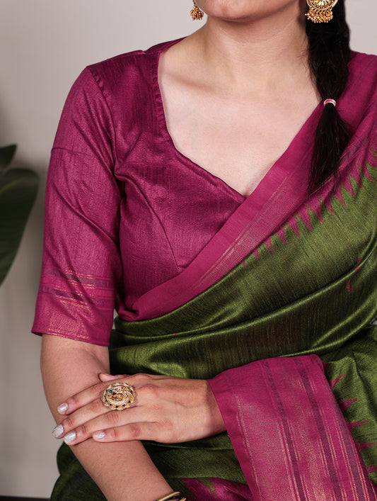 Temple Wear Zari Weaving Saree