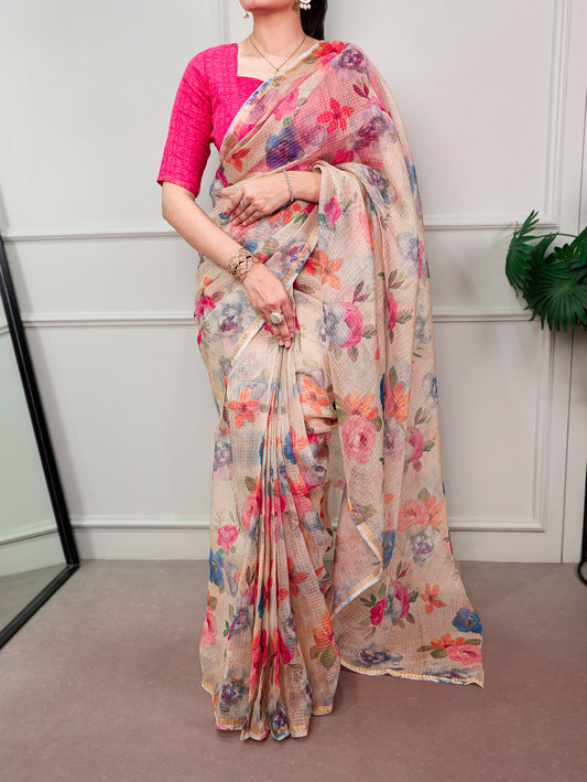 Festival Wear Floral Printed Saree