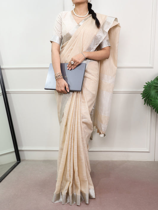 Office Wear Simple Zari Border Saree