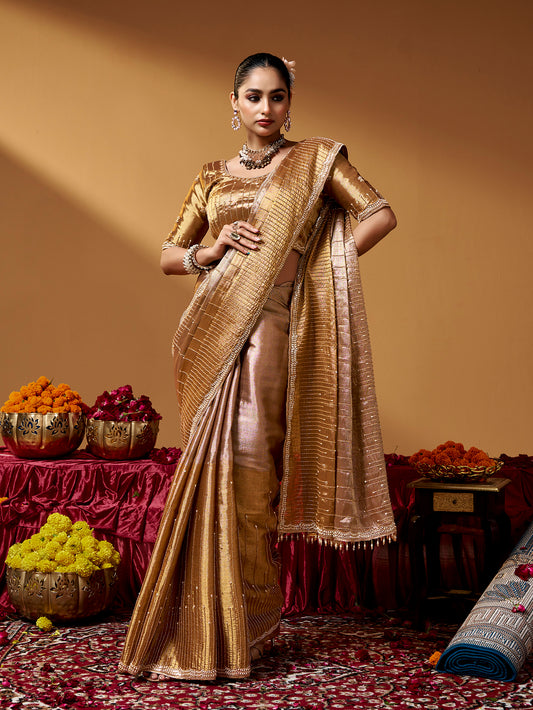 Premium Designer Saree With Embroidery Work