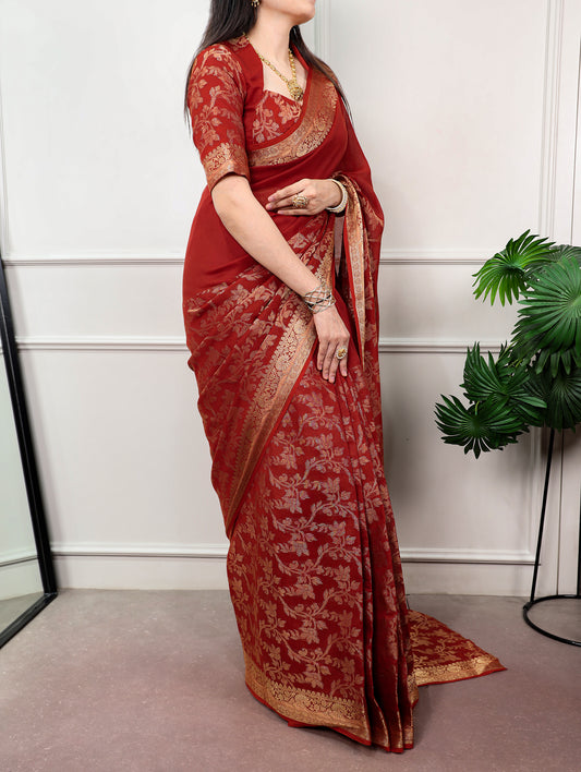 Festive Wear Designer Saree With Poly Cotton