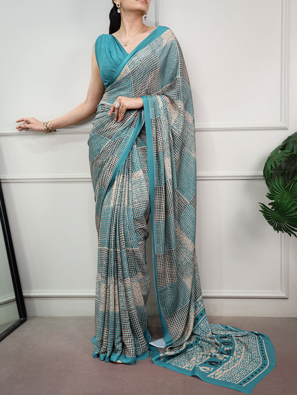 Office Wear Printed Satin Silk Saree
