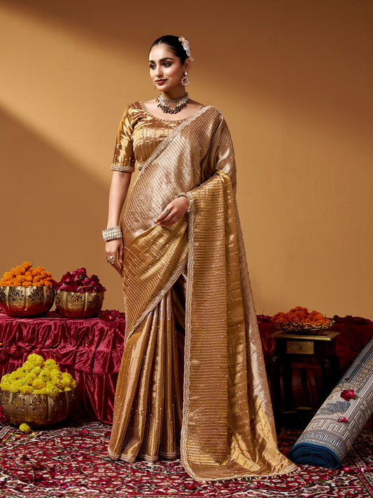 Premium Designer Saree With Embroidery Work