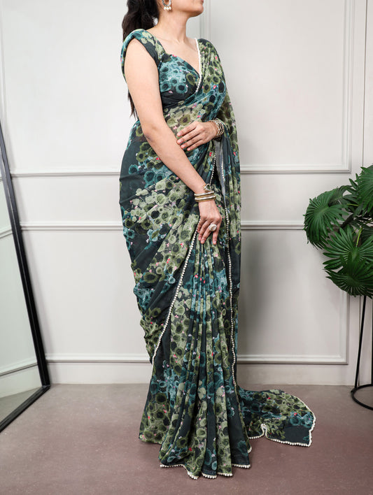 Office Wear Floral Printed Saree
