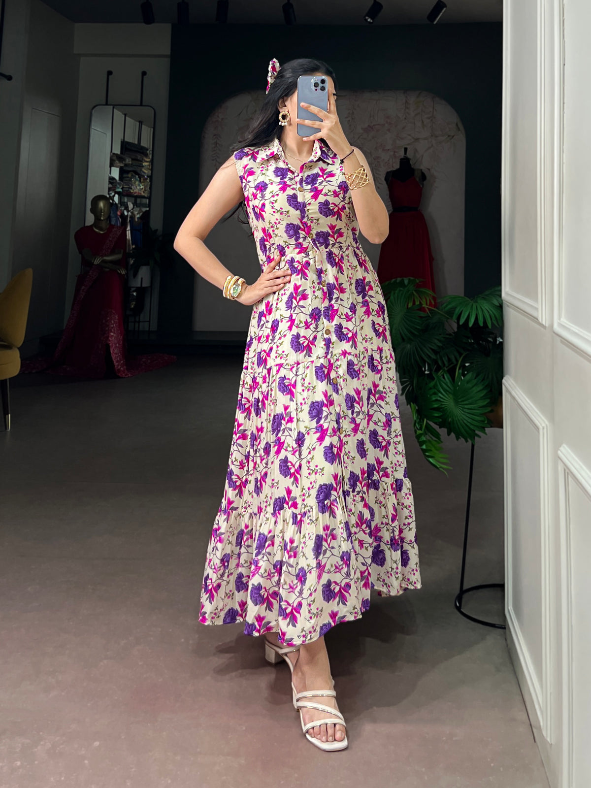 Ready to Wear Maslin Silk Long Frock