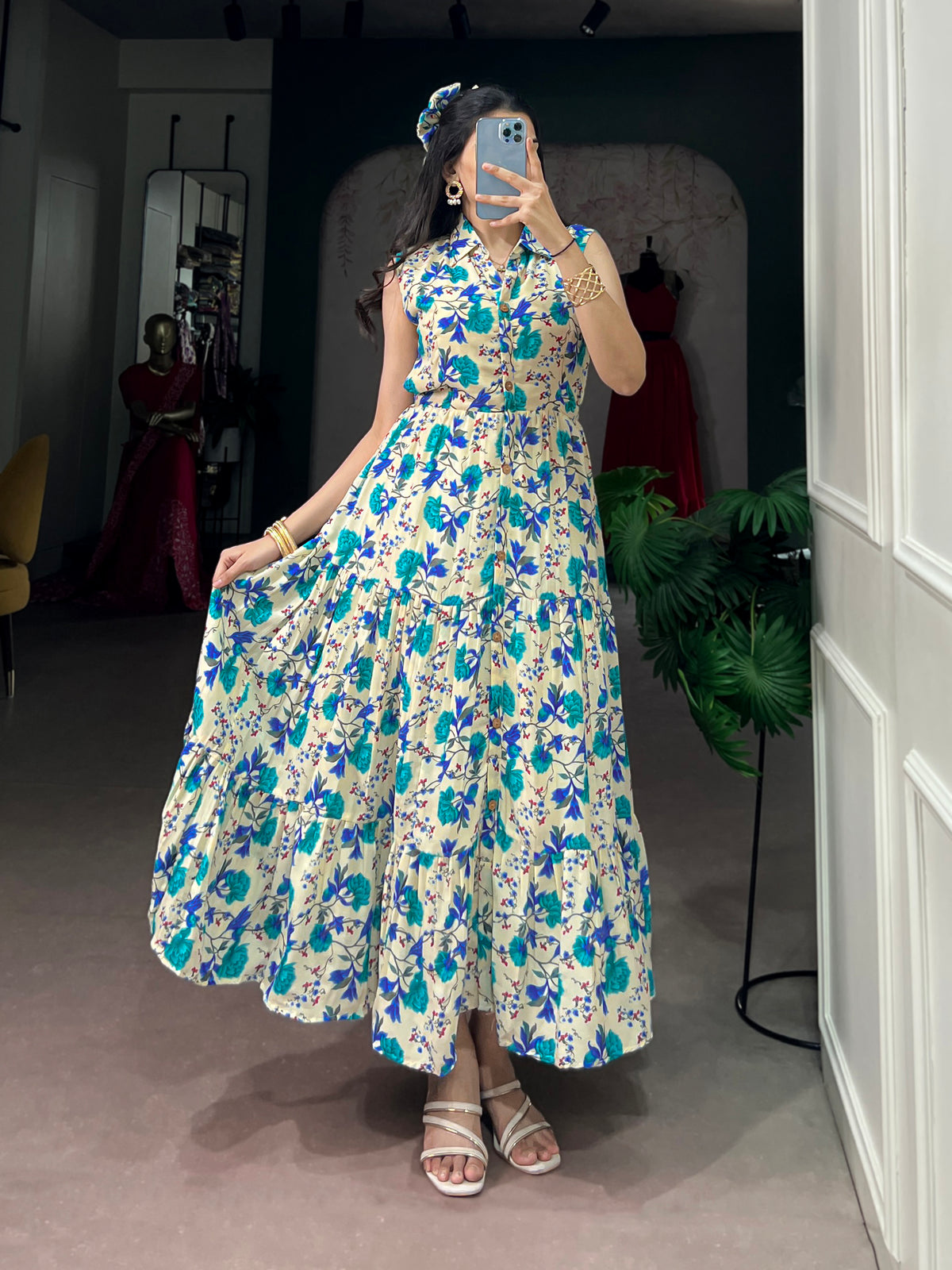 Maslin Silk Festive Wear Dress