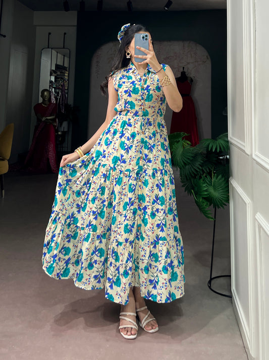 Maslin Silk Festive Wear Dress