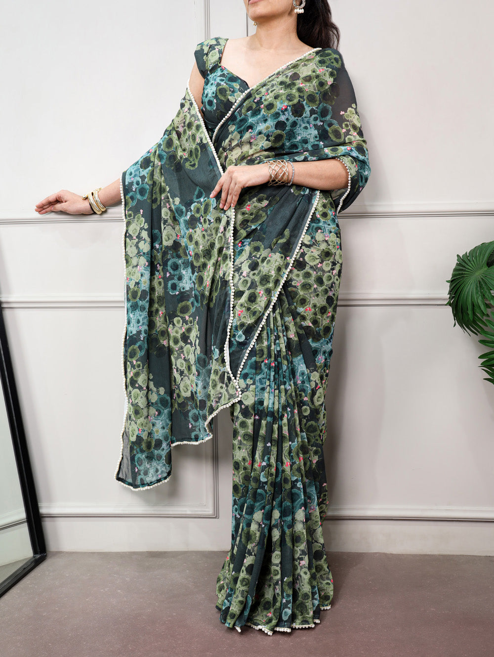 Office Wear Floral Printed Saree