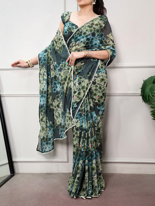 Office Wear Floral Printed Saree