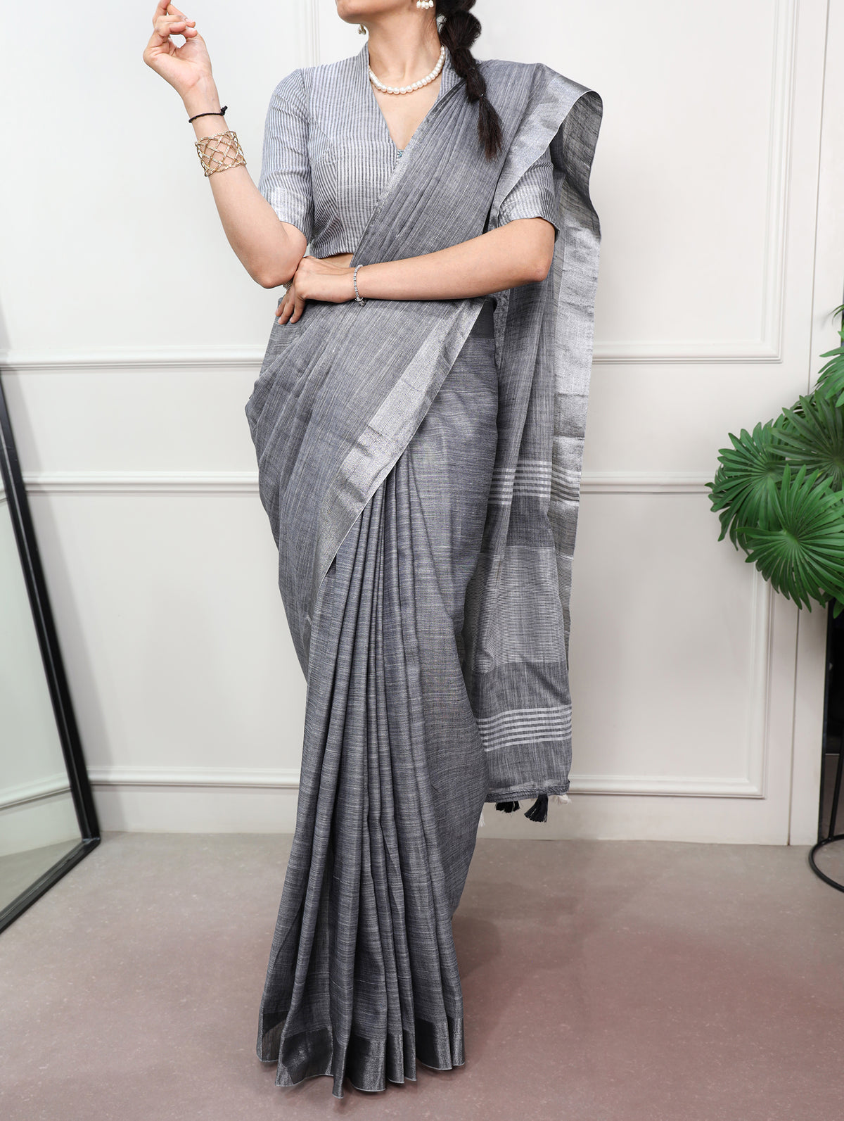 Festival wear Zari Border Saree