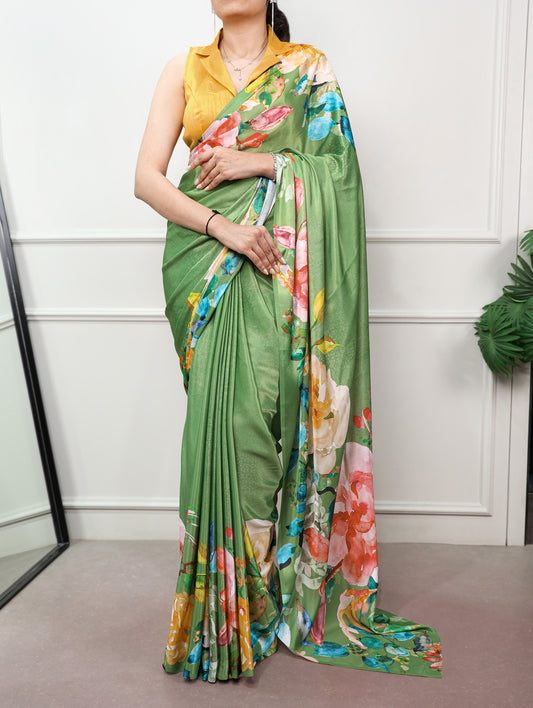Ethnic Style Floral Printed Saree