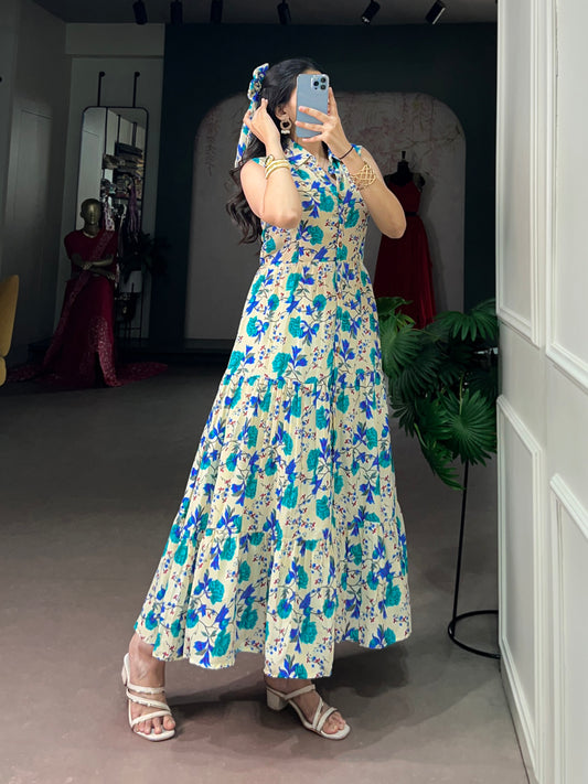 Maslin Silk Festive Wear Dress