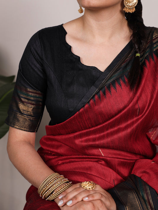 Red Color Festival Wear Saree