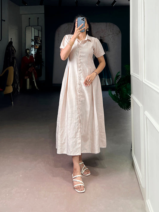 Cream Color Plain Remy One Piece