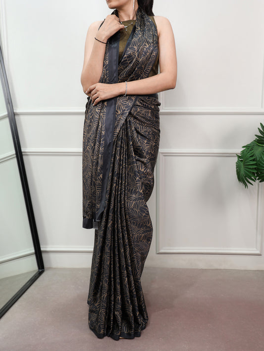 Satin Silk Printed Fancy Saree