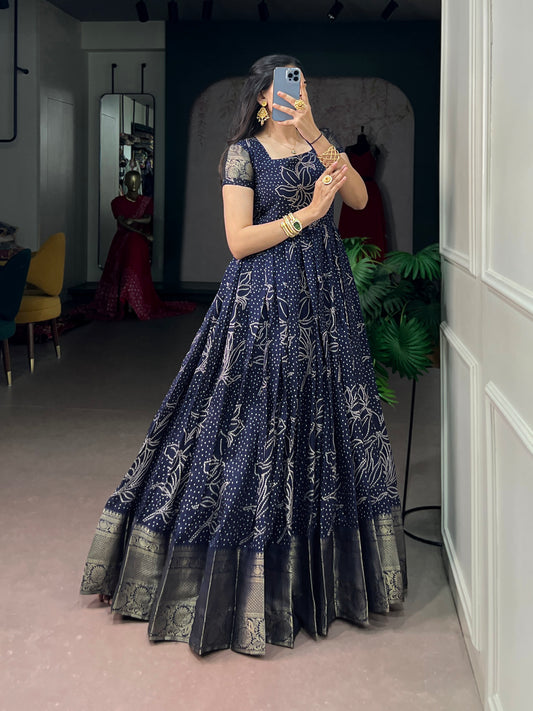 Festive Wear Kota Check Long Dress