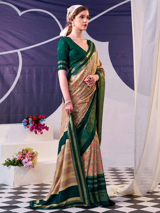 Green Color Tasar Silk Saree