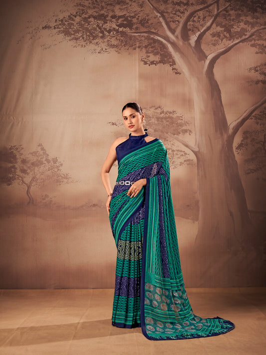 Indian Women Wear Poly Mal Cotton Saree