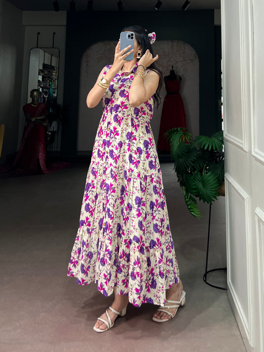 Ready to Wear Maslin Silk Long Frock