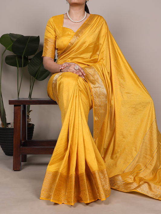 Haldi Rasam Wear Traditional Saree