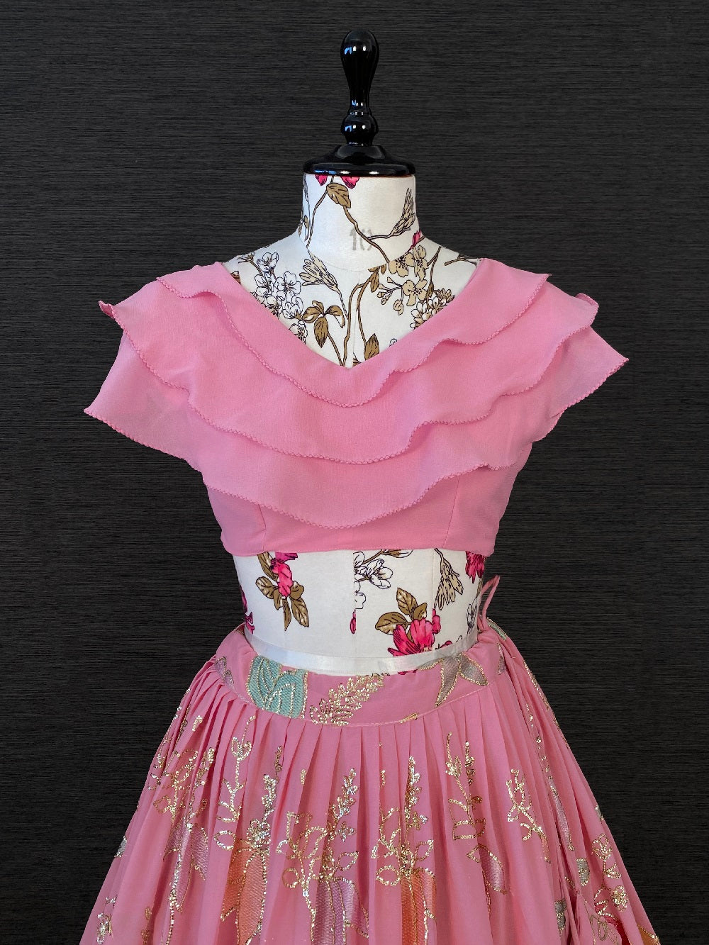 Pink Color Ready Made Georgette Blouse