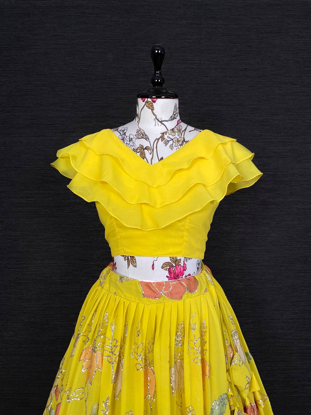 Yellow Color Ready Made Georgette Blouse