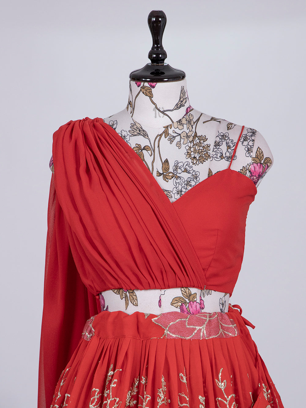 Red Color Georgette Ready Made Blouse