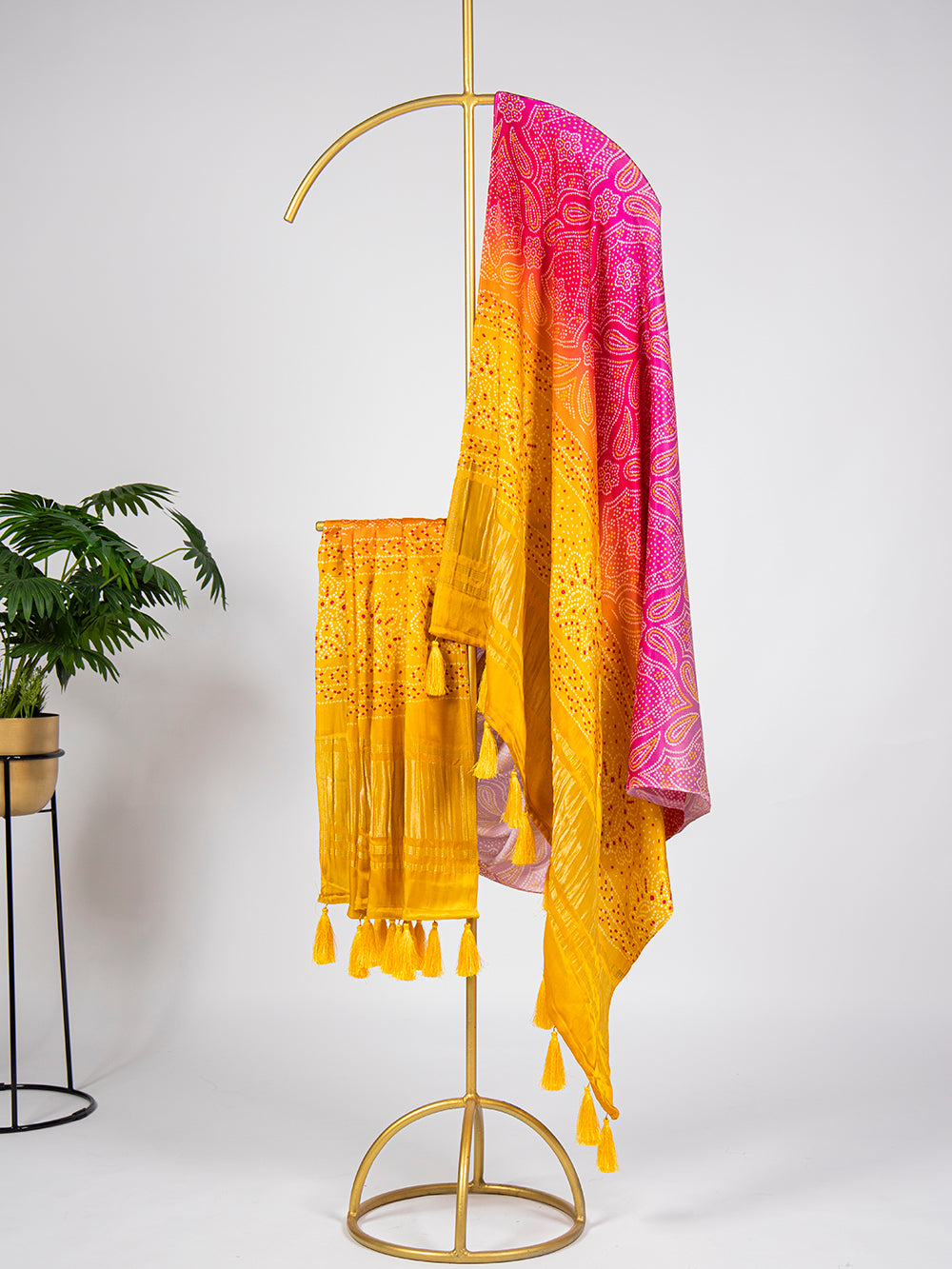 Multi Color Digital Printed Gaji Silk Dupatta