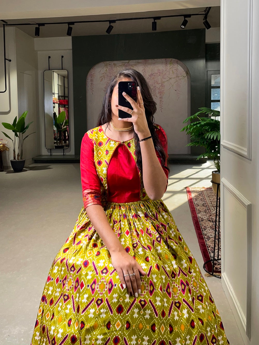 Mrugula Paithani Anarkali Dress BK575N – Pinkcloset