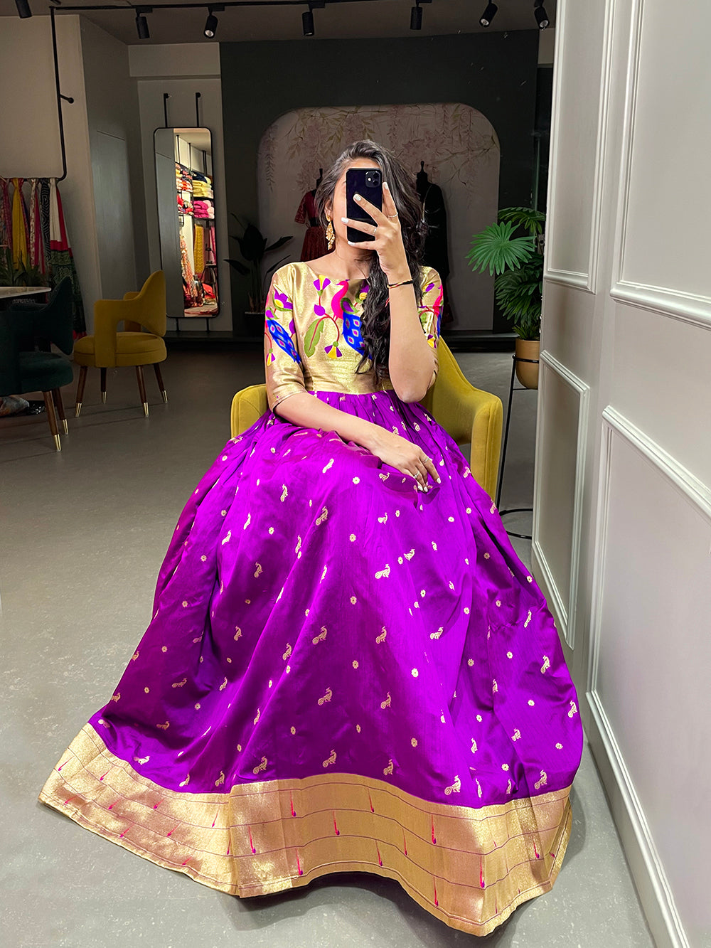 POONAM PAITHANI BY SMIT CREATION 1001 TO 1006 SERIES PAITHANI SILK DRESSES